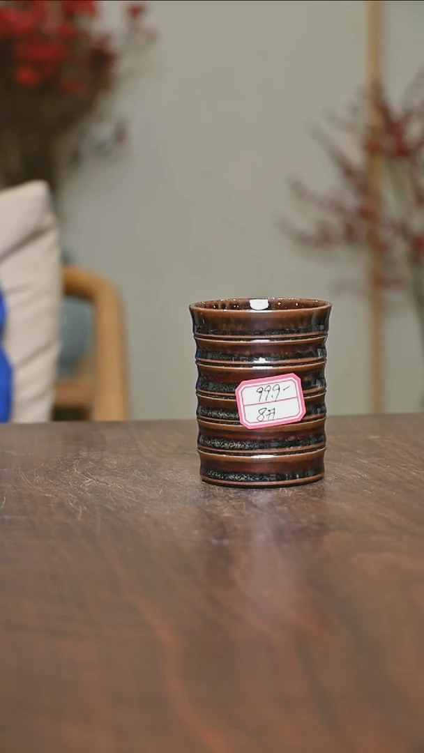 【闪购商品】其他8#手拉杯 微瑕矿石釉 朱家款