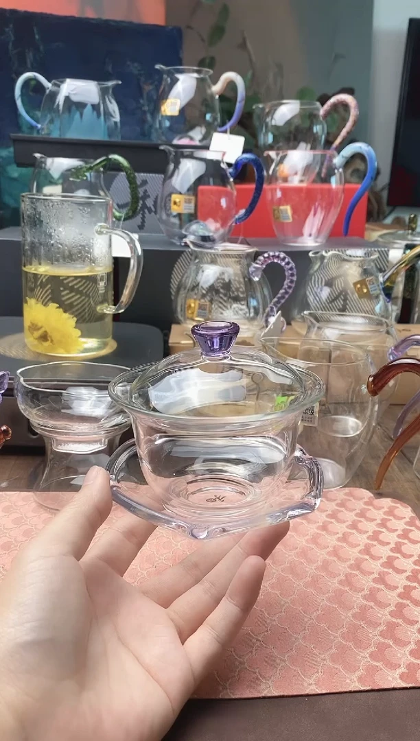禾器/禅语盖碗/浅紫。。。。