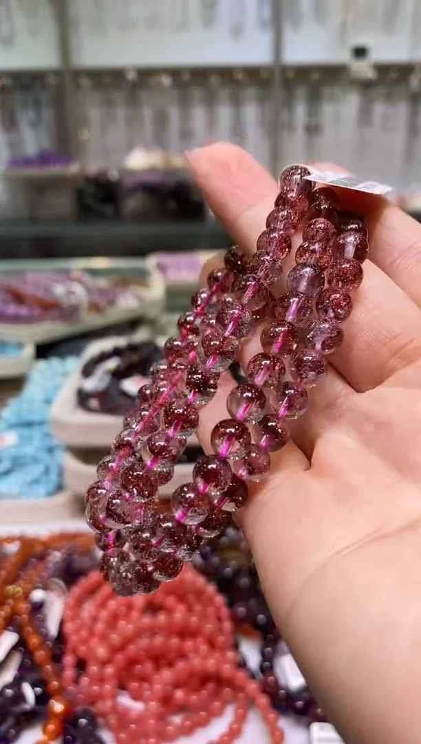 未镶嵌手链水晶多样性发其一金草莓多圈