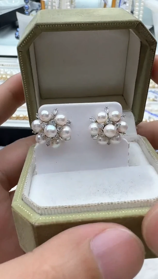 【闪购商品】海水珍珠耳饰银S925镶嵌清货