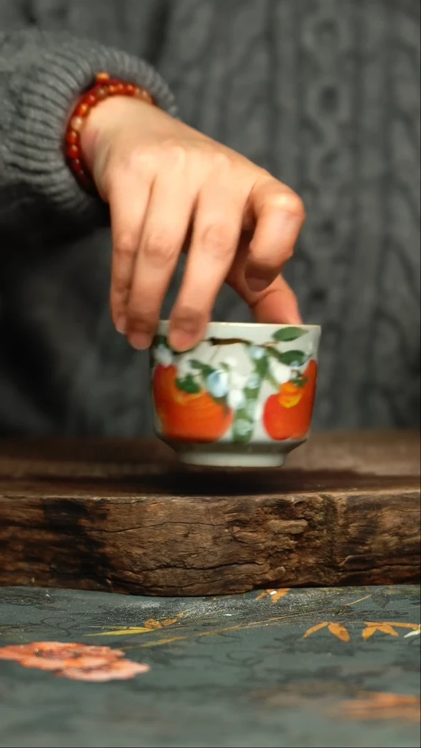 【闪购商品】杯釉下彩手工手绘同款陶器