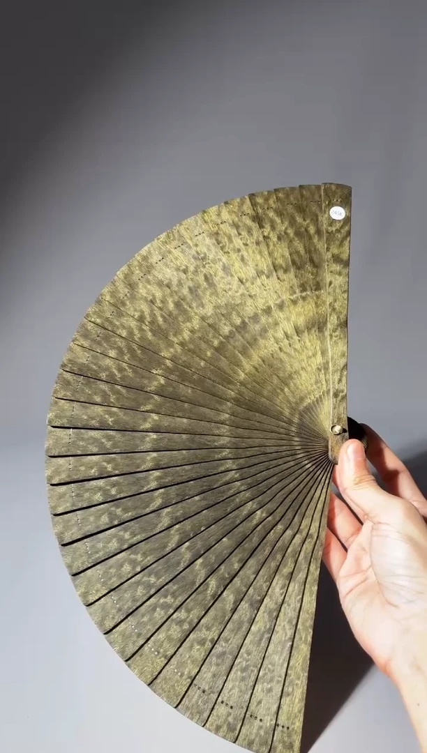 其他楠木（金丝楠）A****l245号21cm乌木金丝楠小叶桢楠扇子