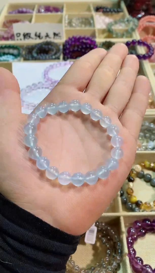 【闪购商品】水晶手链未镶嵌海蓝宝8m+（多样性发其一）