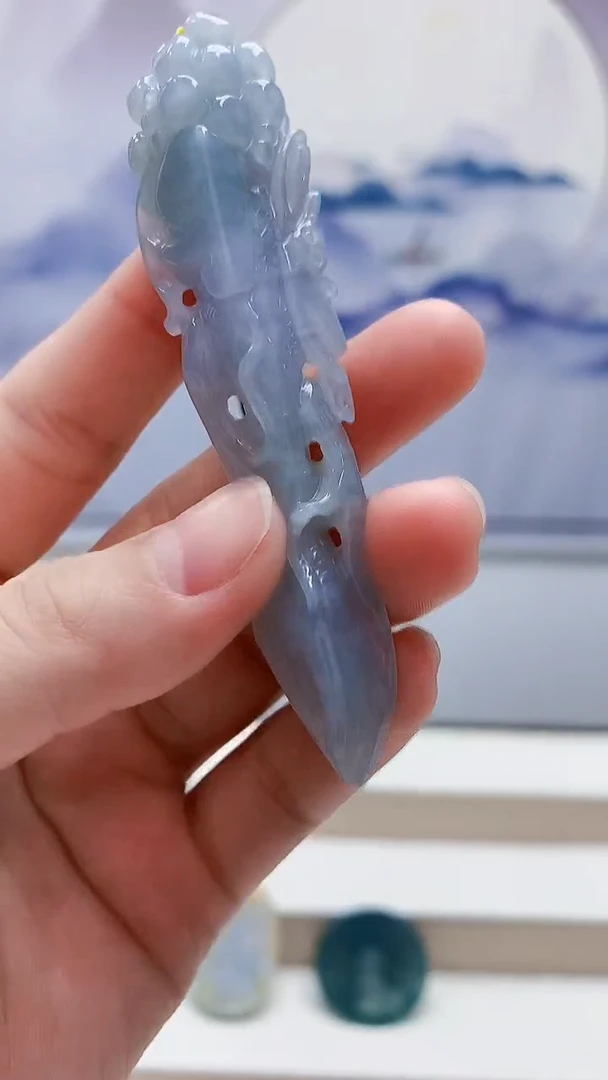 未镶嵌定制翡翠5145lr-毛货挂件177