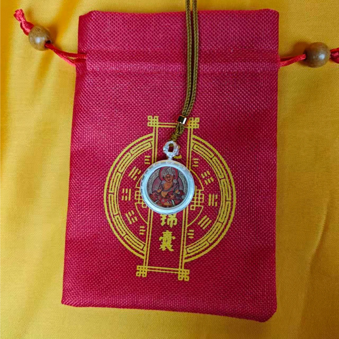 合金珐琅吊坠 黄财金刚-居家项链