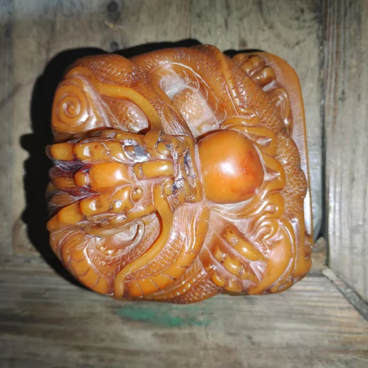 1个大龙开封卡其双鹤次修小和子摆件链接