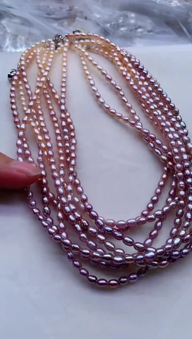 淡水珍珠合金项链多样性发其一，非无暇