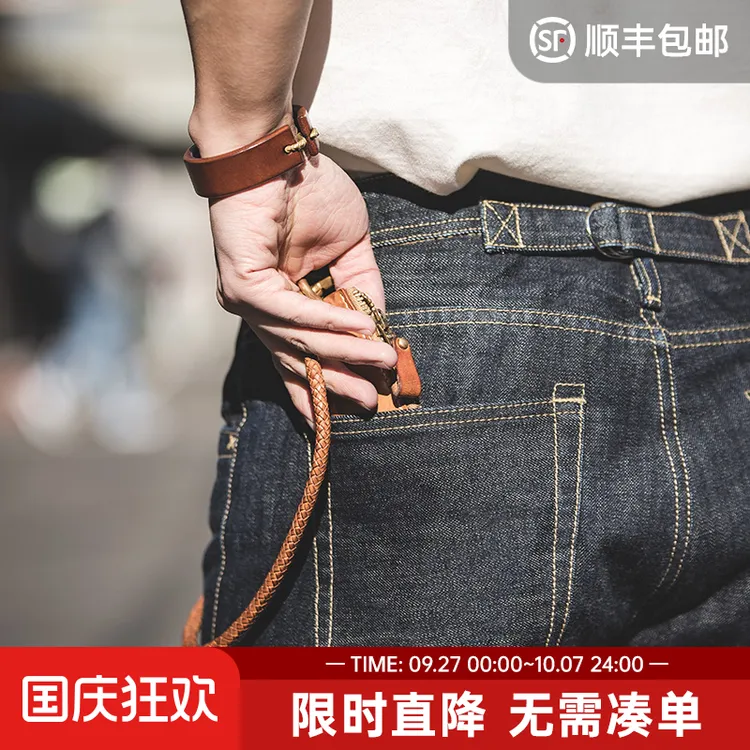 马登工装复古重磅直筒赤耳原牛牛仔裤男水洗休闲长裤轻奢痞帅男装