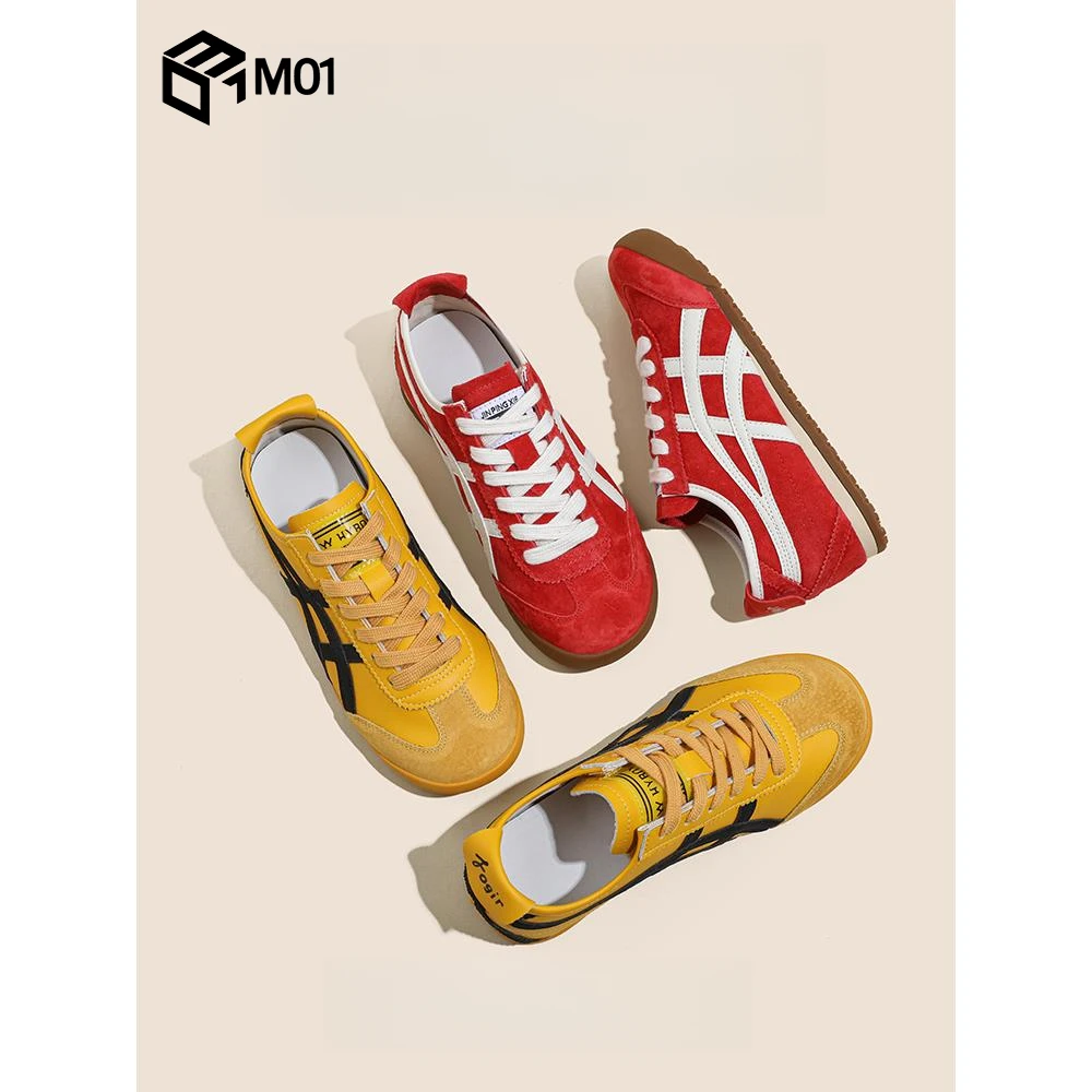 M01时尚2025新款春秋内增高德训鞋女平底阿甘鞋百搭运动休闲鞋子