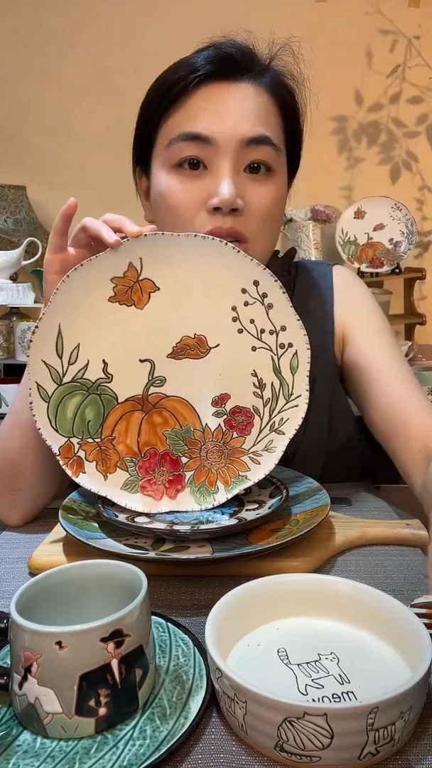 瓷片微瑕款 10.5英寸盘 介意勿拍