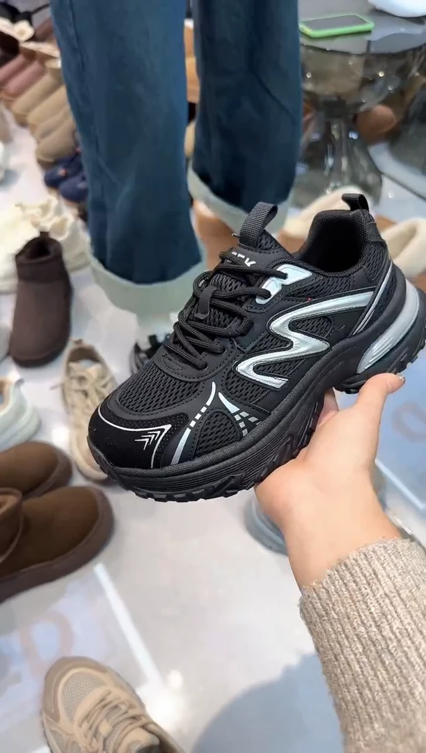 板鞋老爹鞋单 25706 黑色 38 码