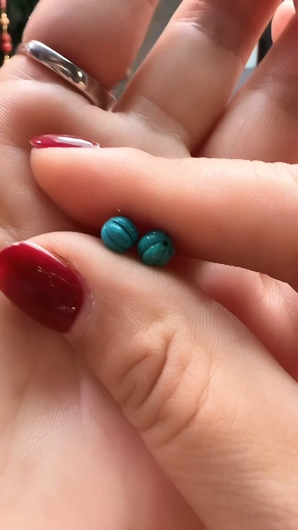 裸石蜜蜡未镶嵌5+精工瓜珠 一对