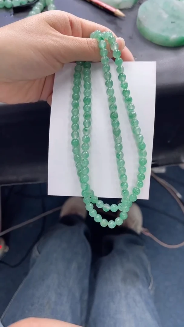 【闪购商品】石英质玉颈饰未镶嵌天然非洲翠珠串发一件