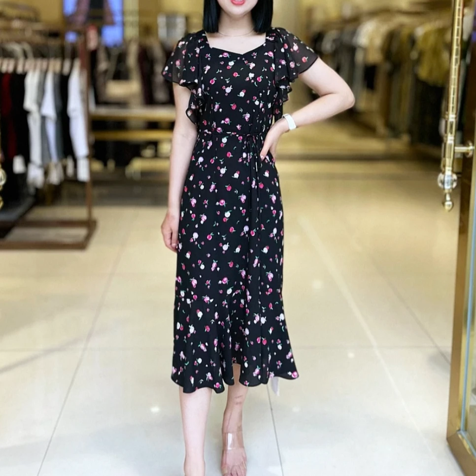 2025法式碎花气质连衣裙显瘦B127