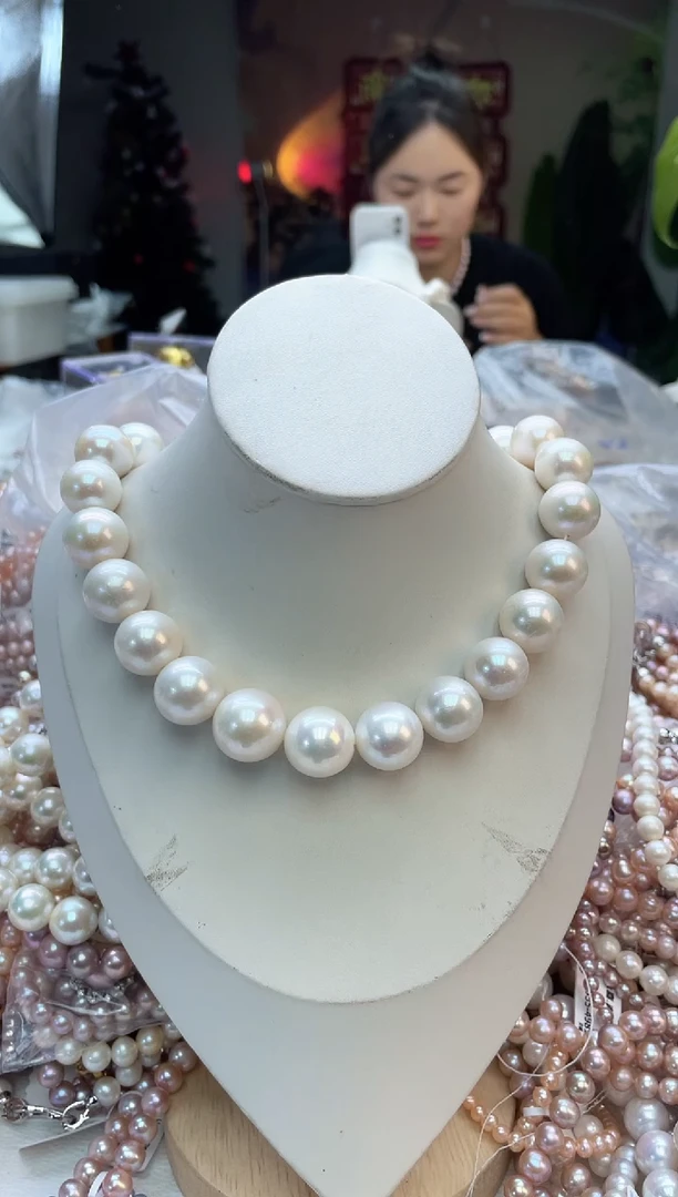 未镶嵌项链淡水珍珠白色系16-18mm(多样性发一）