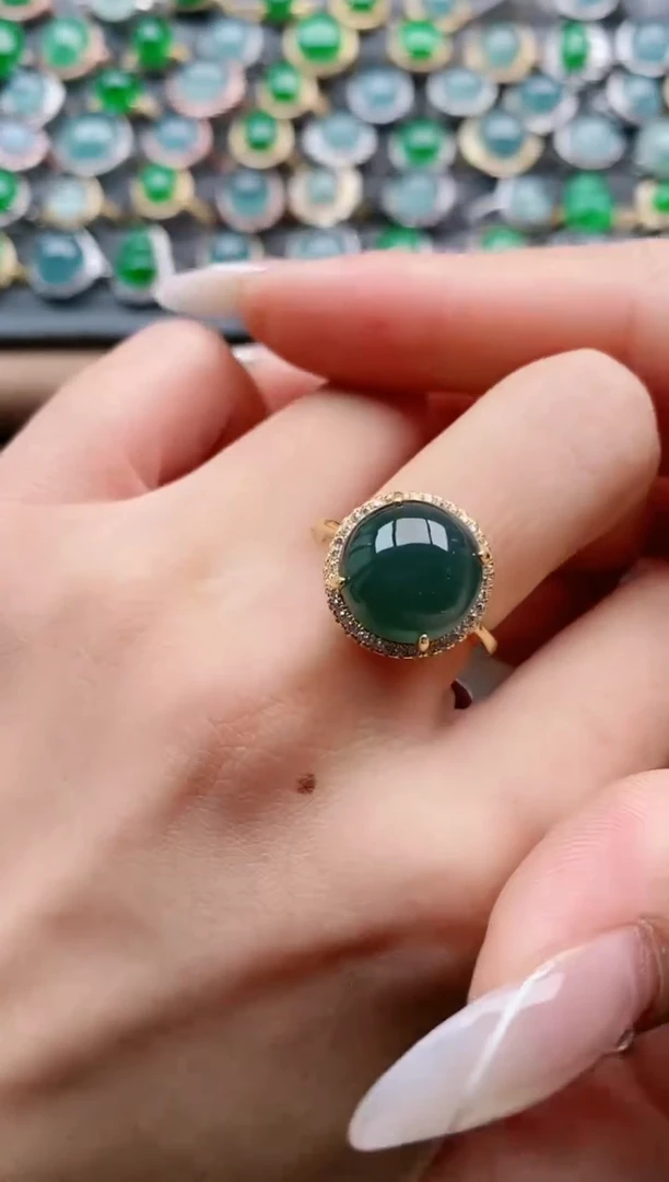 【闪购商品】翡翠戒指银S925镶嵌1111111