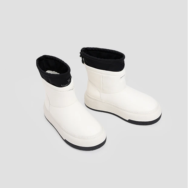 冬季加绒保暖靴子厚底增高防滑雪地靴一脚蹬棉鞋