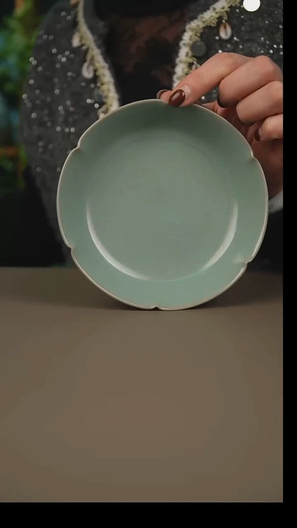 杯仿古天青葵口洗微暇