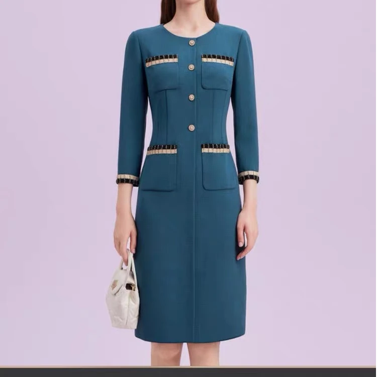 【拉】小香风显瘦气质长袖时尚修身秋冬秋季LKDL025