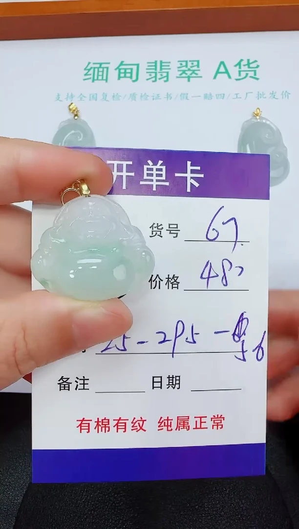 吊坠(赠链)未镶嵌翡翠67