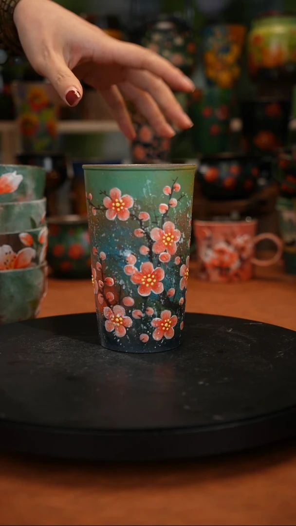 紫砂油画手绘釉 下彩