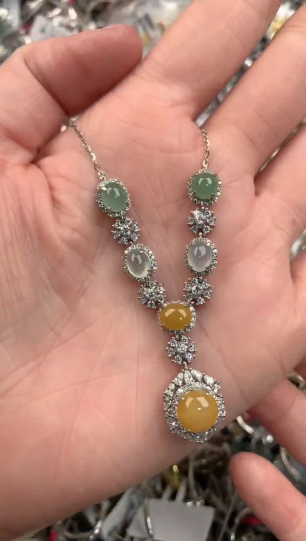 银S925镶嵌戒指翡翠777             7