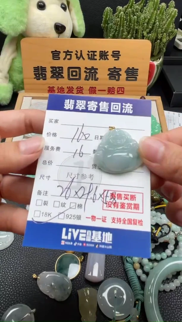 颈饰18K金镶嵌翡翠10149228