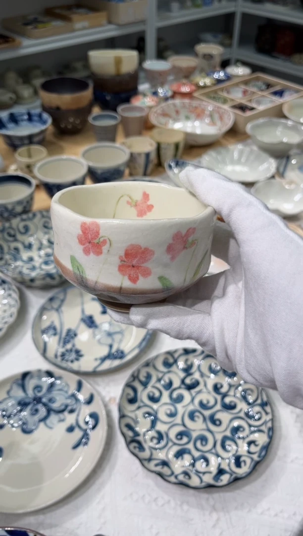 瓷片小花茶碗孤品