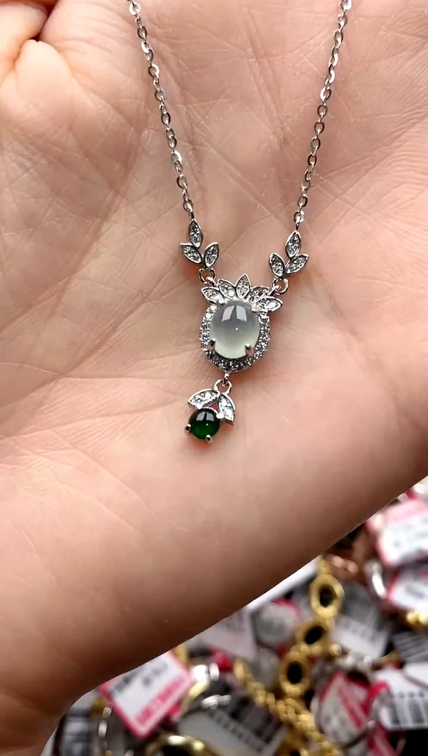 【闪购商品】翡翠戒指银S925镶嵌2222222    9