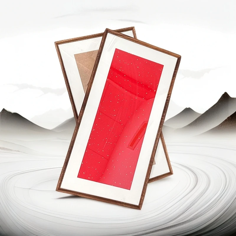 锦绣檀香——33X65榫卯乌檀木轻奢高端实木画框 原木色【2个框】