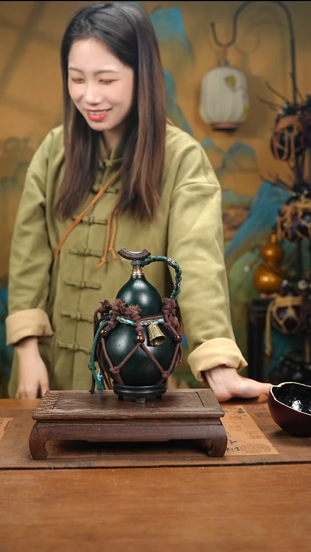 YT064复古网兜款天然酒葫芦（一物一拍）