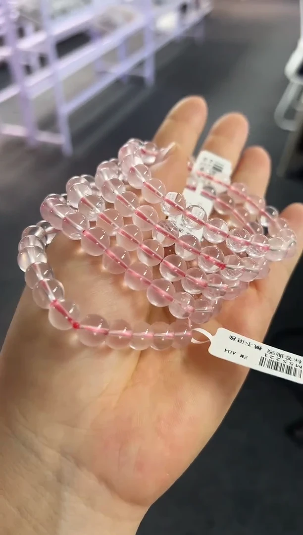 未镶嵌手串水晶多样性发一粉水晶手串8m+ M55221