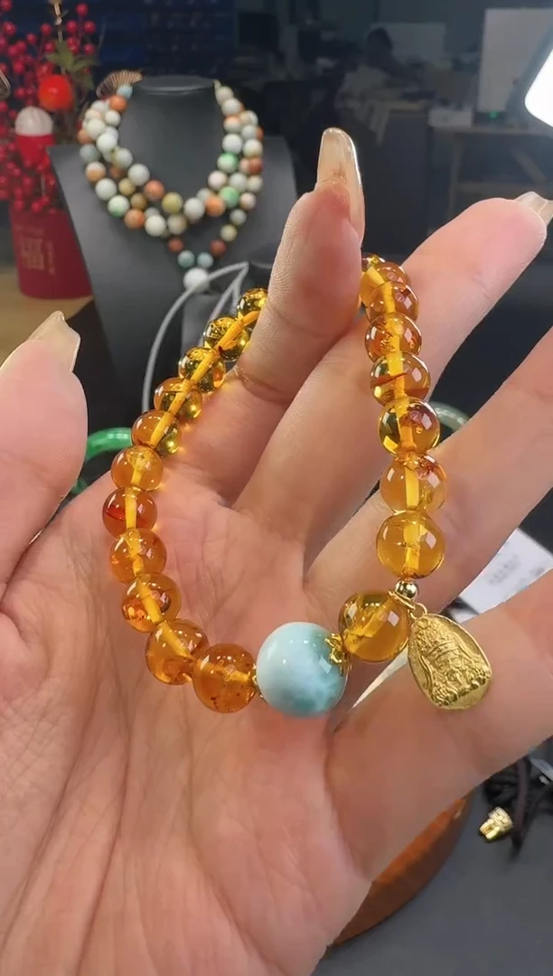 【闪购商品】琥珀裸石未镶嵌珠串