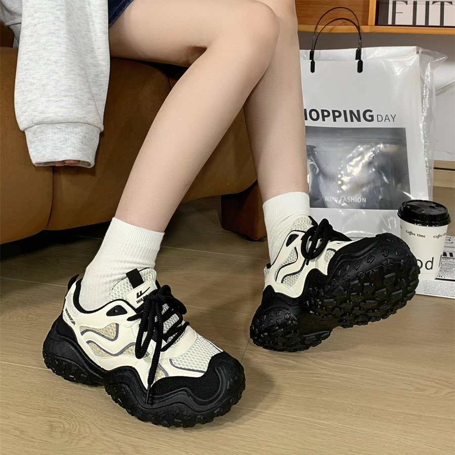 回力女鞋丑萌老爹鞋女网面透气百搭鞋子小众原创韩版休闲运动鞋女