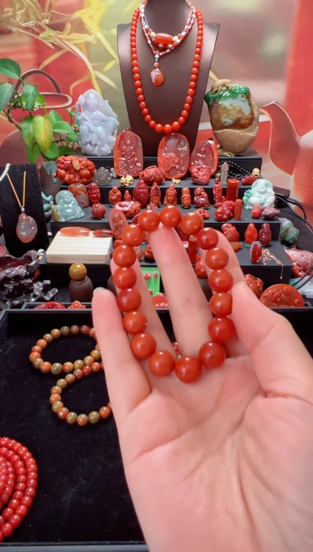 未镶嵌手链南红玛瑙手串（定向温度）