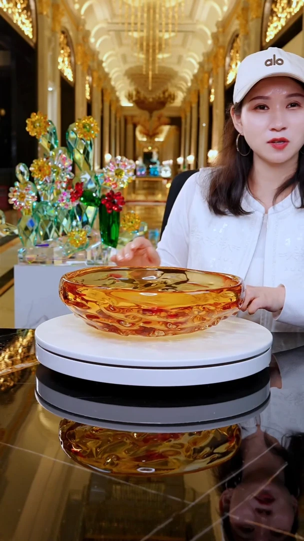 摆件春**开AJ02016艺术琉璃果盘