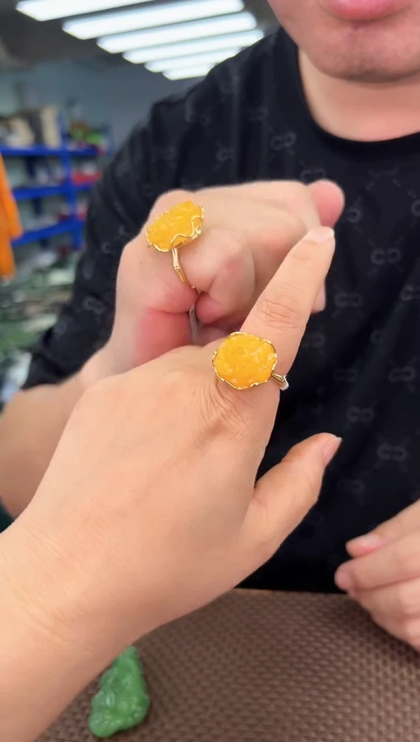 未镶嵌颈饰蜜蜡戒指多样性拍一发一