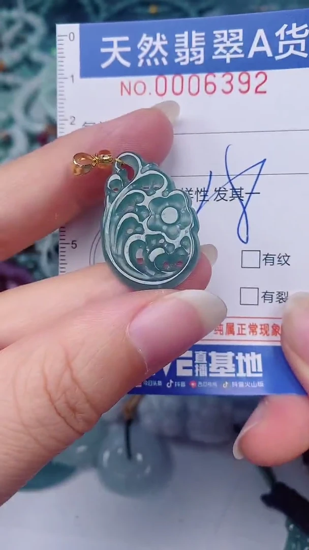 翡翠未镶嵌颈饰00006392