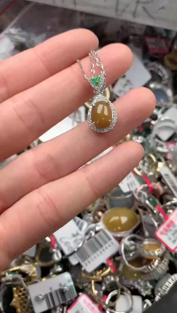 银S925镶嵌戒指翡翠777   6