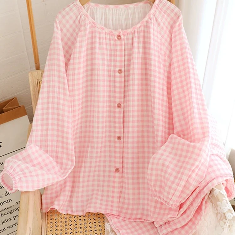 福利款双层纱家居服套装