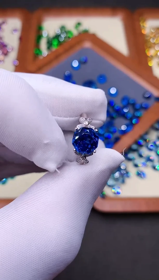 托帕石戒指银S925镶嵌·······