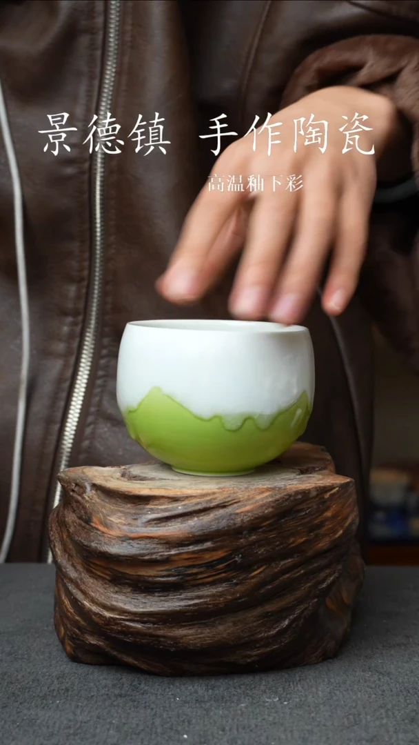 杯子陶瓷647景德镇手工手创杯子 带冰裂纹