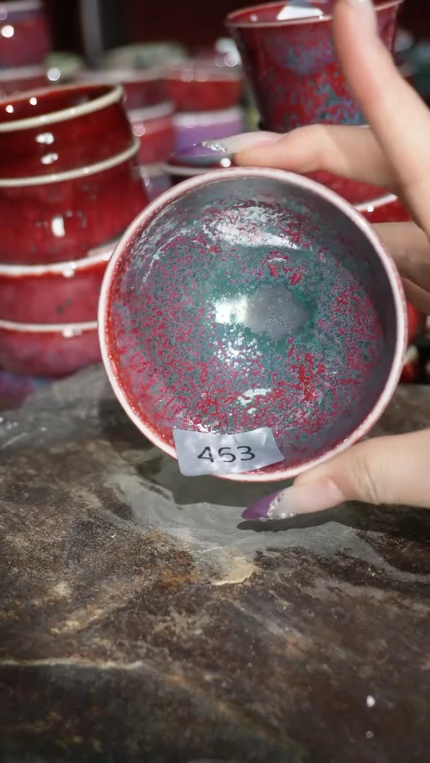 摆件陶精品窑变钧瓷茶器