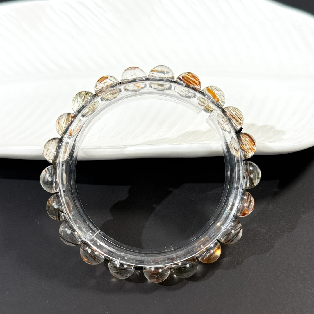 净体黑金超H449手串通透黑骨干手链百搭素圈单圈多样性发一