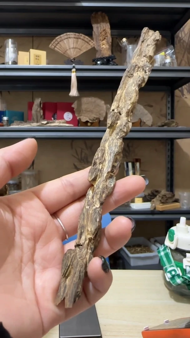 【闪购商品】沉香摆件41号棋楠虫漏18克+