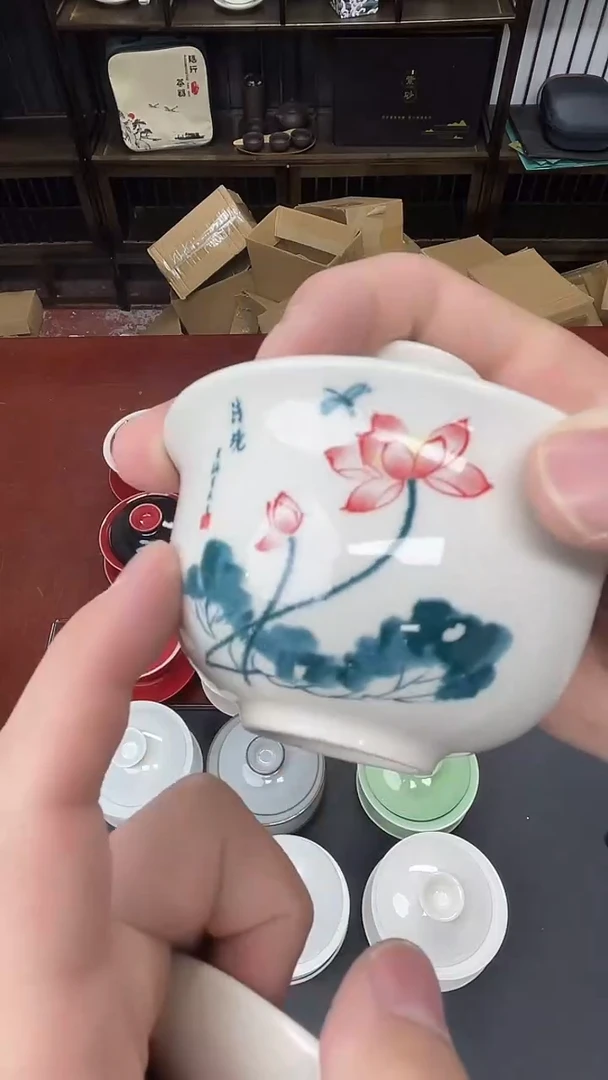 茶具临时链接瓷盖碗