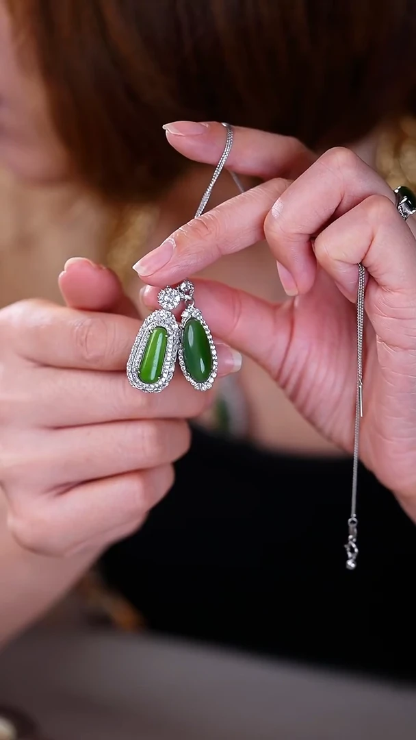 吊坠(不含链)银S925镶嵌和田玉【小涵专属】