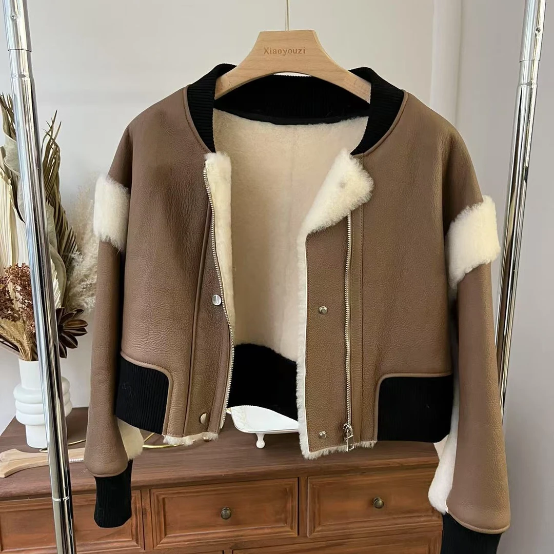 小众设计师款羊毛羊皮外套862