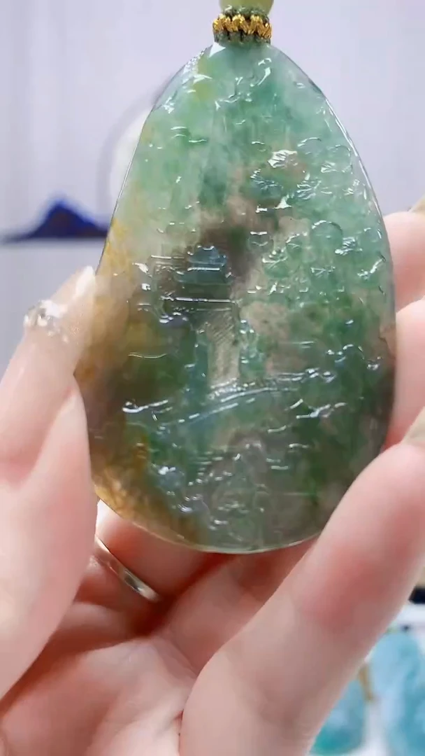 未镶嵌定制翡翠5028DD-毛货挂件11