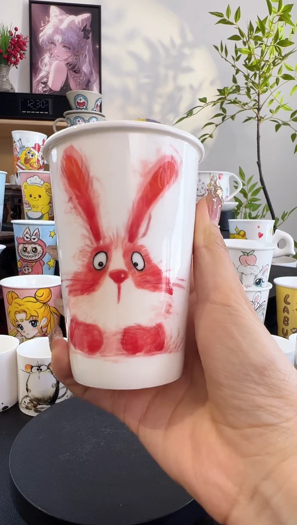 【闪购商品】摆件手工手绘陶瓷小杯杯